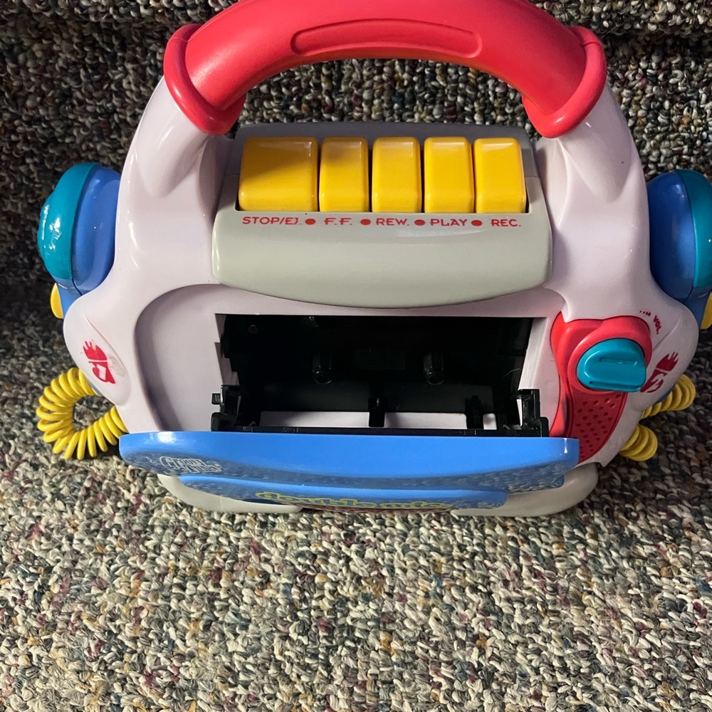 Vintage groovy tunes double mic cassette recorder player sing a long works great - Picture 4 of 5